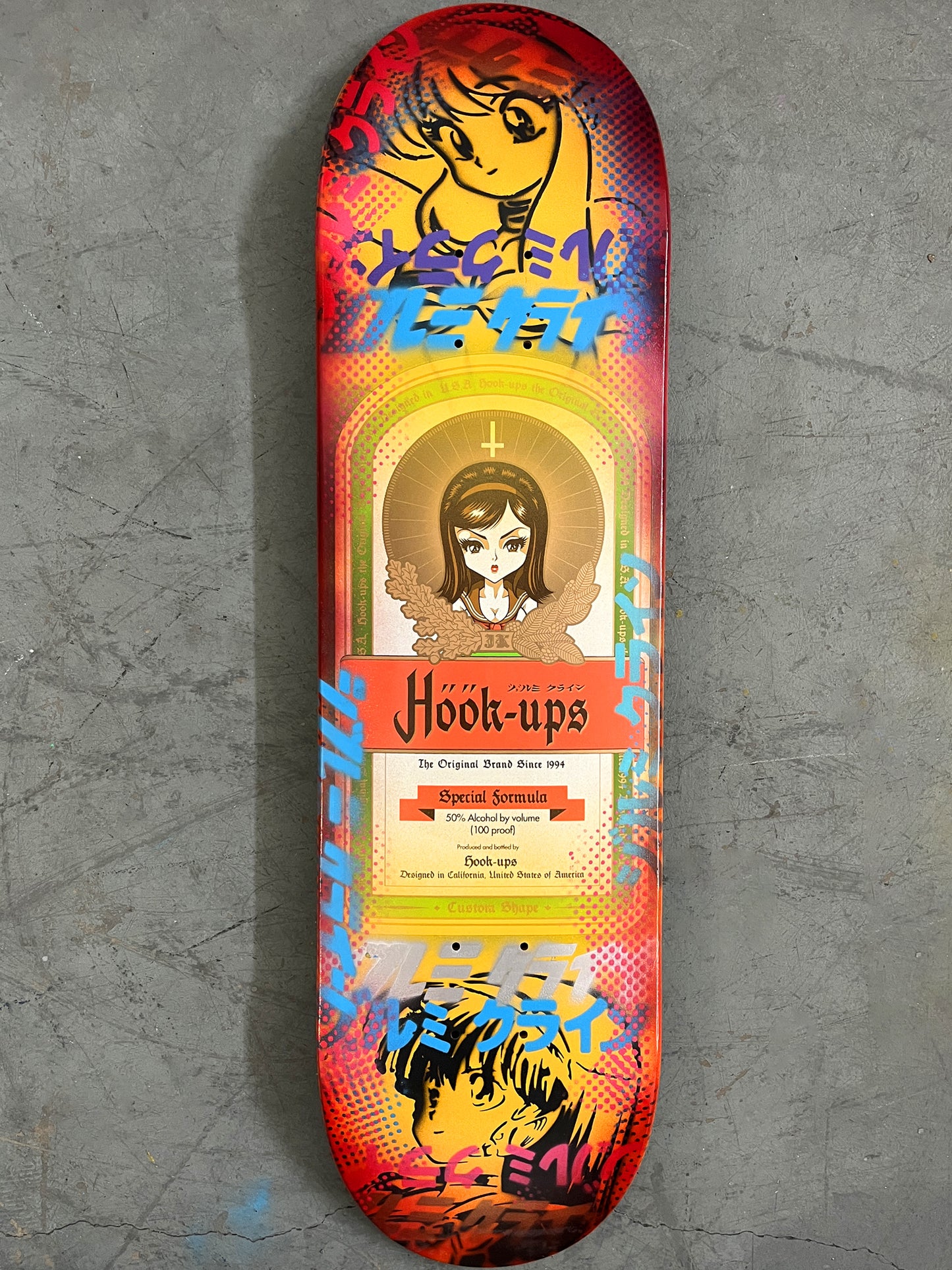 jager 8.5 X 32.25 YELLOW/RED/PURPLE ANODIZED MIXED PROCESS SIGNED 1 of 1