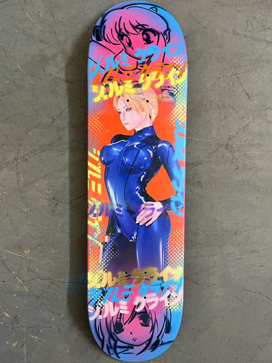 samus BLUE/PINK 8.5 X 32 MIXED PROCESS 1 OF 1 SIGNED