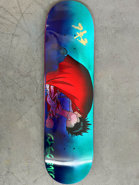 tetsuo ANODIZED AQUA/BLUE 8.5 X 32.25 MIXED PROCESS 1 OF 1 SIGNED