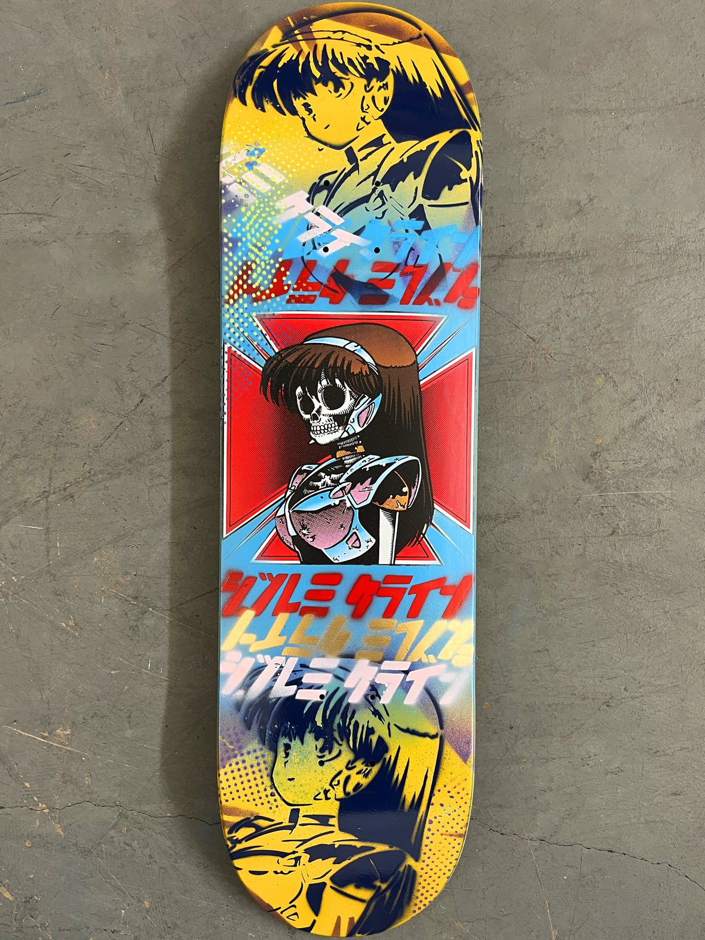dream hawk YELLOW/BLUE GRADIENT 8.5 X 32.25 1 OF 1 SIGNED