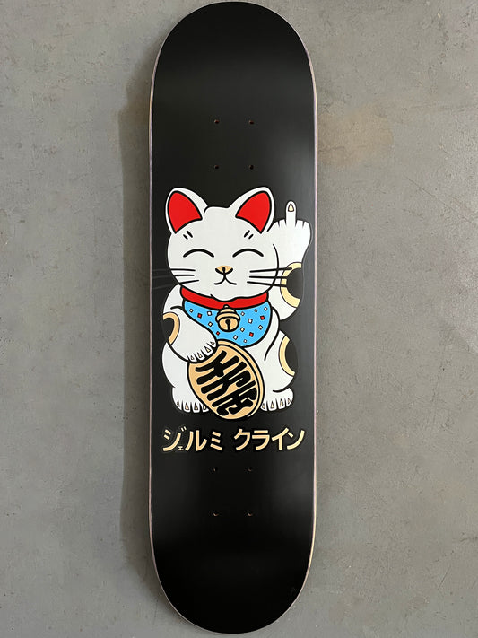 SIGNED HAND SCREENED unlucky cat MATTE BLACK 8.0 X 31.75