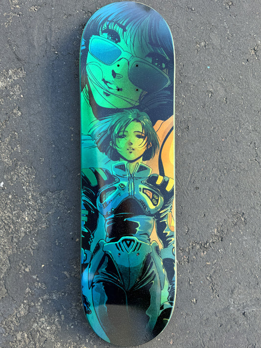 SIGNED macross 8.5 X 32.25 AQUA GREEN/YELLOW STARDUST 1 of 1