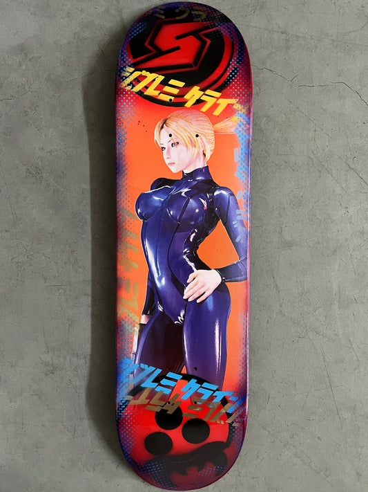 samus zero suit 8.25 X 32.25 RED/PURPLE ANODIZED MIXED PROCESS SIGNED 1 of 1