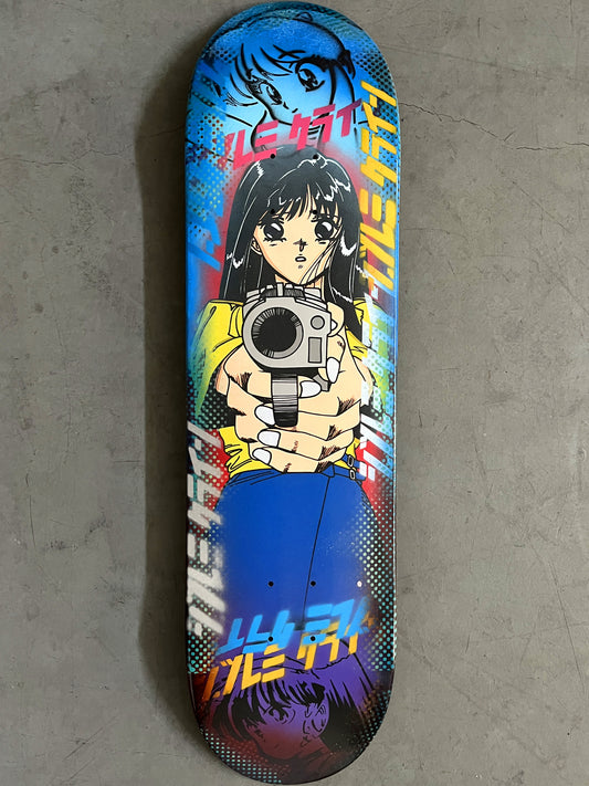 barrel of a gun 8.0 X 31.75 BLUE/PURPLE ANODIZED MIXED PROCESS SIGNED 1 of 1