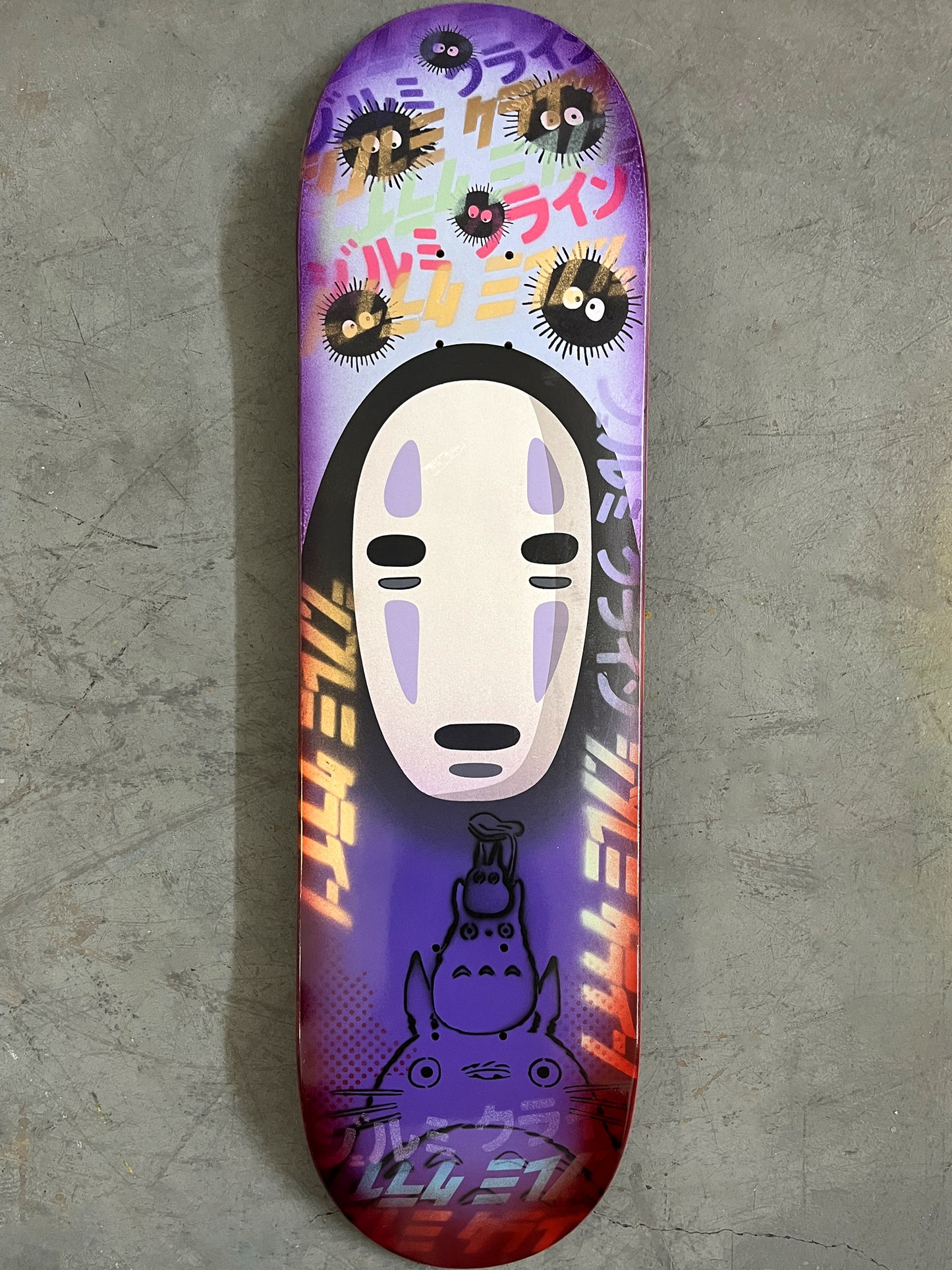 no face totoro 8.5 X 32.25 PURPLE/PURPLE ANODIZED MIXED PROCESS SIGNED 1 of 1