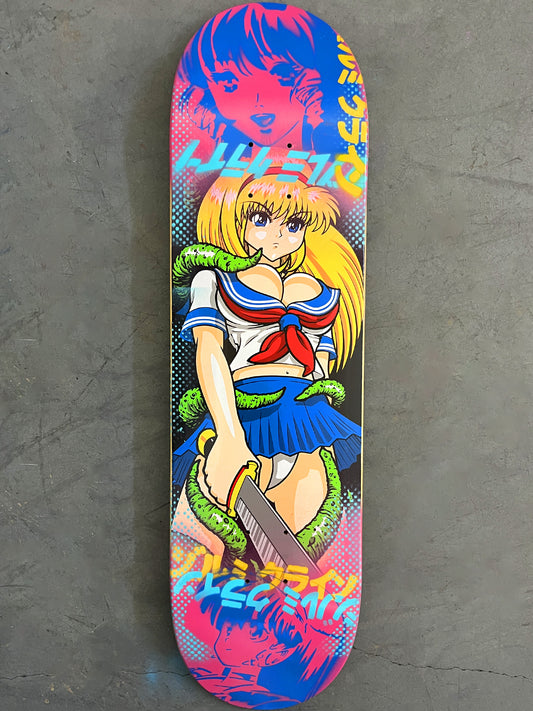 tentacle school girl 8.25 X 32.25 PINK/BLUE MIXED PROCESS SIGNED 1 of 1