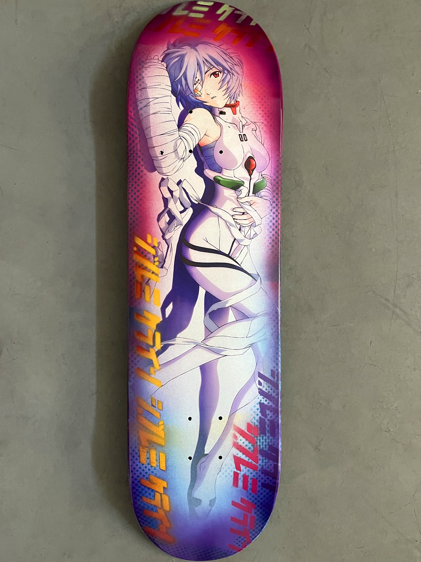 rei 8.5 X 32.25 PURPLE/PEARL WHITE/PINK MIXED PROCESS SIGNED 1 of 1