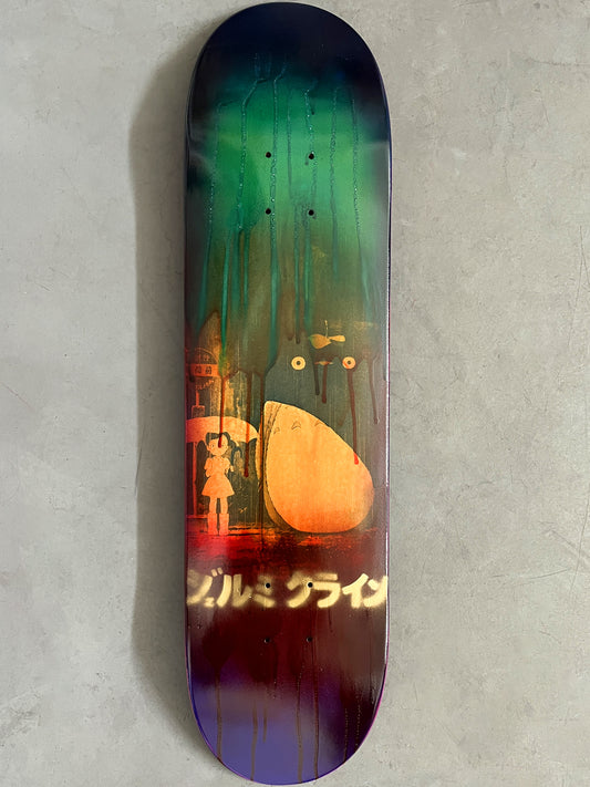 totoro spectrum rain drips 8.0 X 31.75 HAND PAINTED BKGD MIXED PROCESS SIGNED 1 of 1