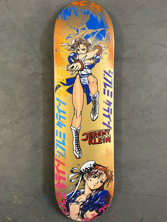 Chun li 8.25 X 32.25 METALLIC GOLD MIXED PROCESS 1 OF 1 SIGNED