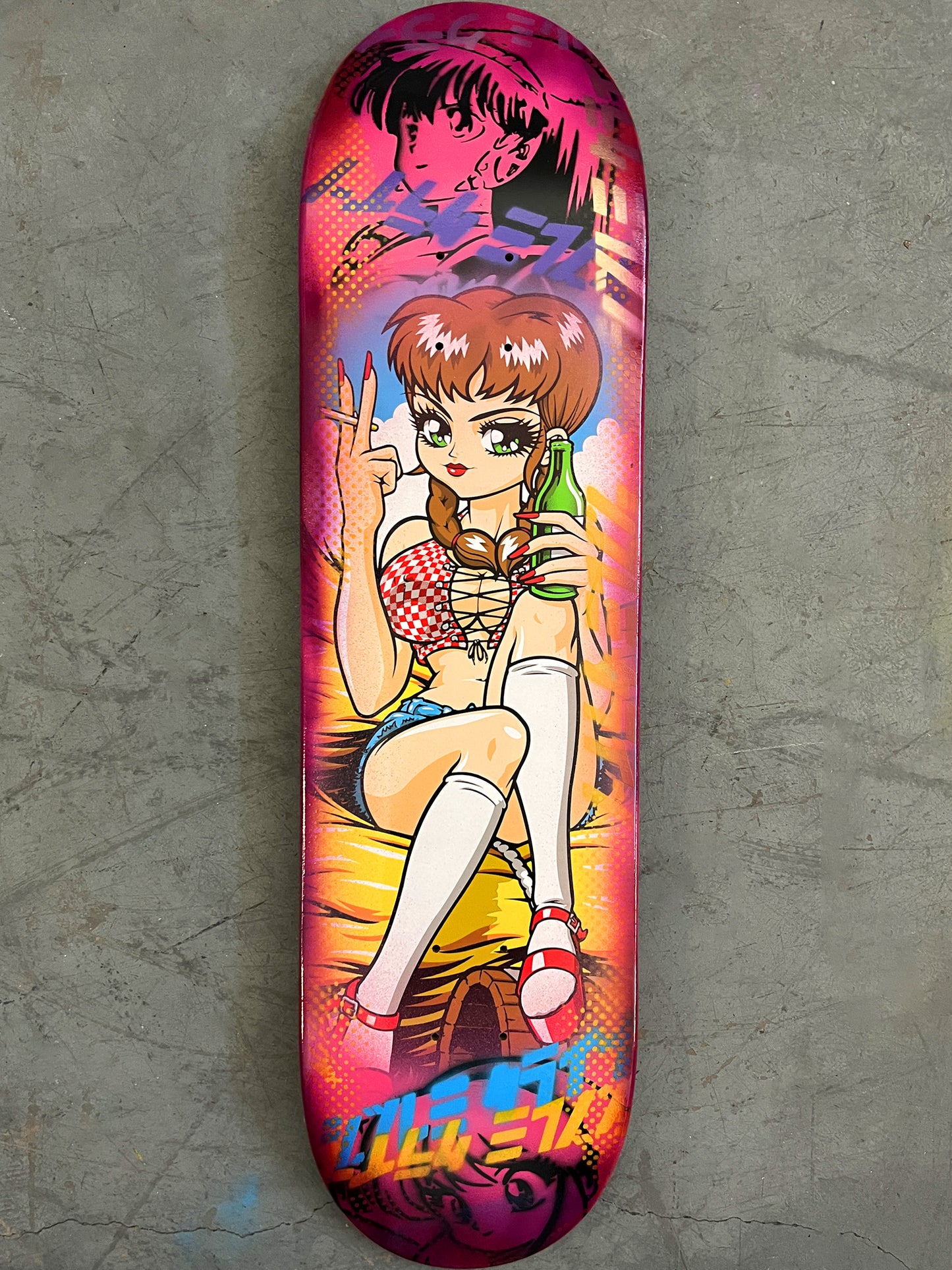 mary jane 8.25 X 32.25 PINK/RED ANODIZED MIXED PROCESS SIGNED 1 of 1