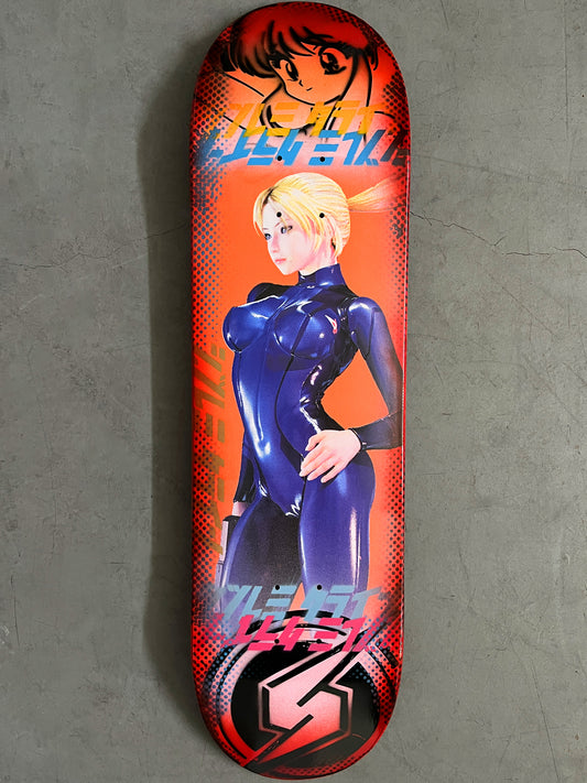 samus zero suit 8.25 X 32.25 CANDY PINK/RED ANODIZED MIXED PROCESS SIGNED 1 of 1