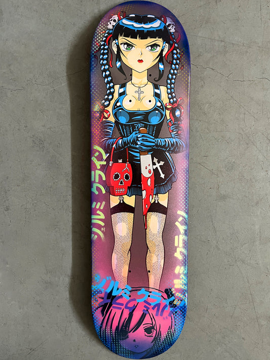 devin 8.5 X 32.25 PINK/BLUE ANODIZED MIXED PROCESS SIGNED 1 of 1