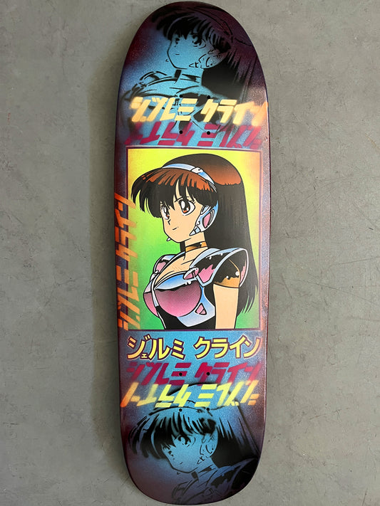 dream girl collage 9.5 X 32.25 BLUE GLITTER/RED ANODIZED MIXED PROCESS SIGNED 1 of 1