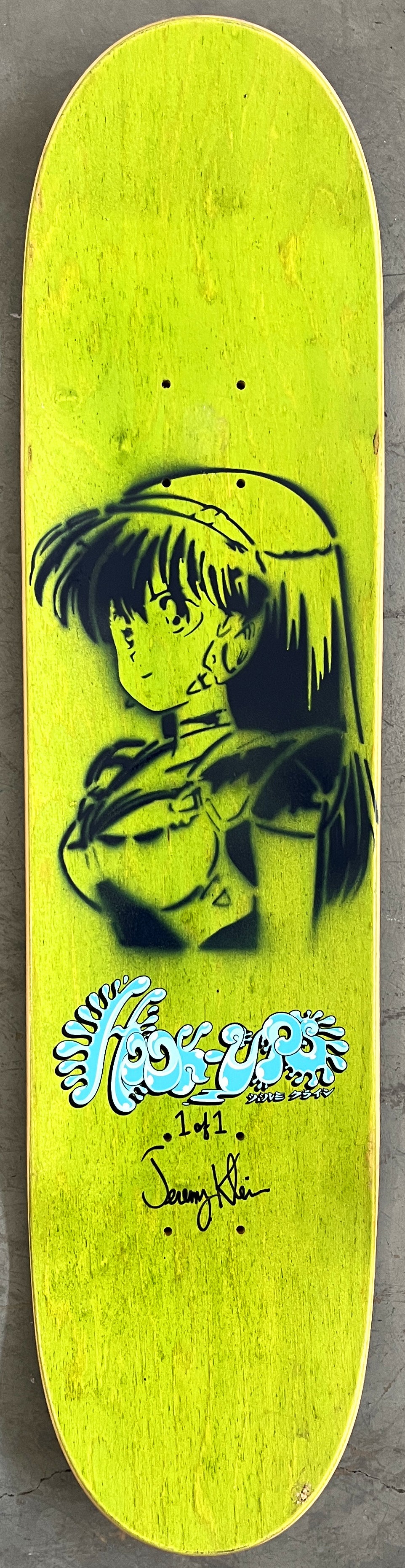 cheshire cat girl 7.88 X 31.75 BLUE/PURPLE MIXED PROCESS SIGNED 1 of 1