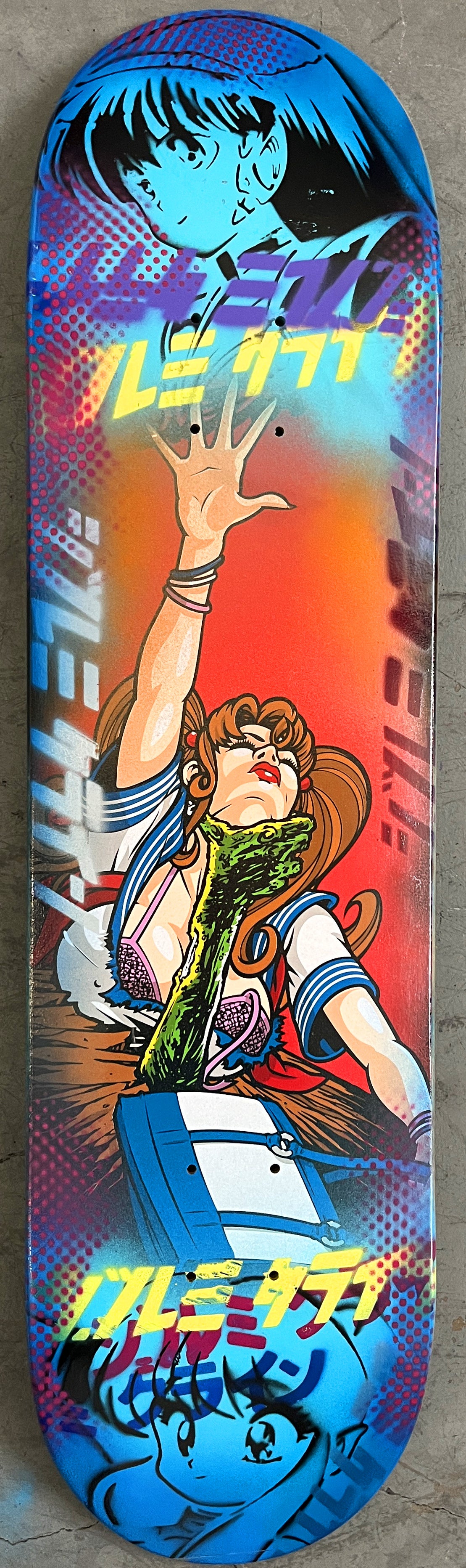 evil dead 8.0 X 31.75 BLUE/PURPLE MIXED PROCESS SIGNED 1 of 1