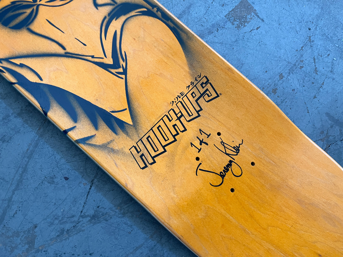 Freddy 7.88 X 31.75 YELLOW/RED ANODIZED MIXED PROCESS SIGNED 1 of 1