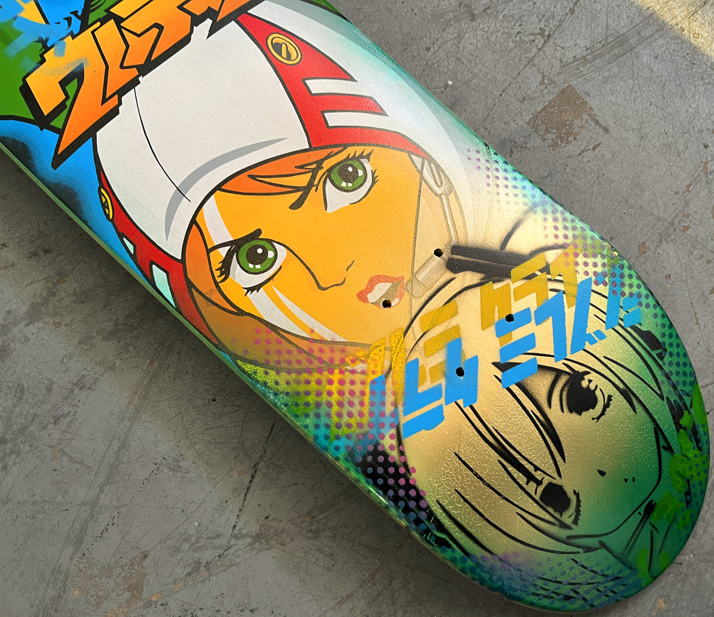 galaxy force 7.88 X 31.75 METALLIC GOLD/GREEN ANODIZED MIXED PROCESS SIGNED 1 of 1