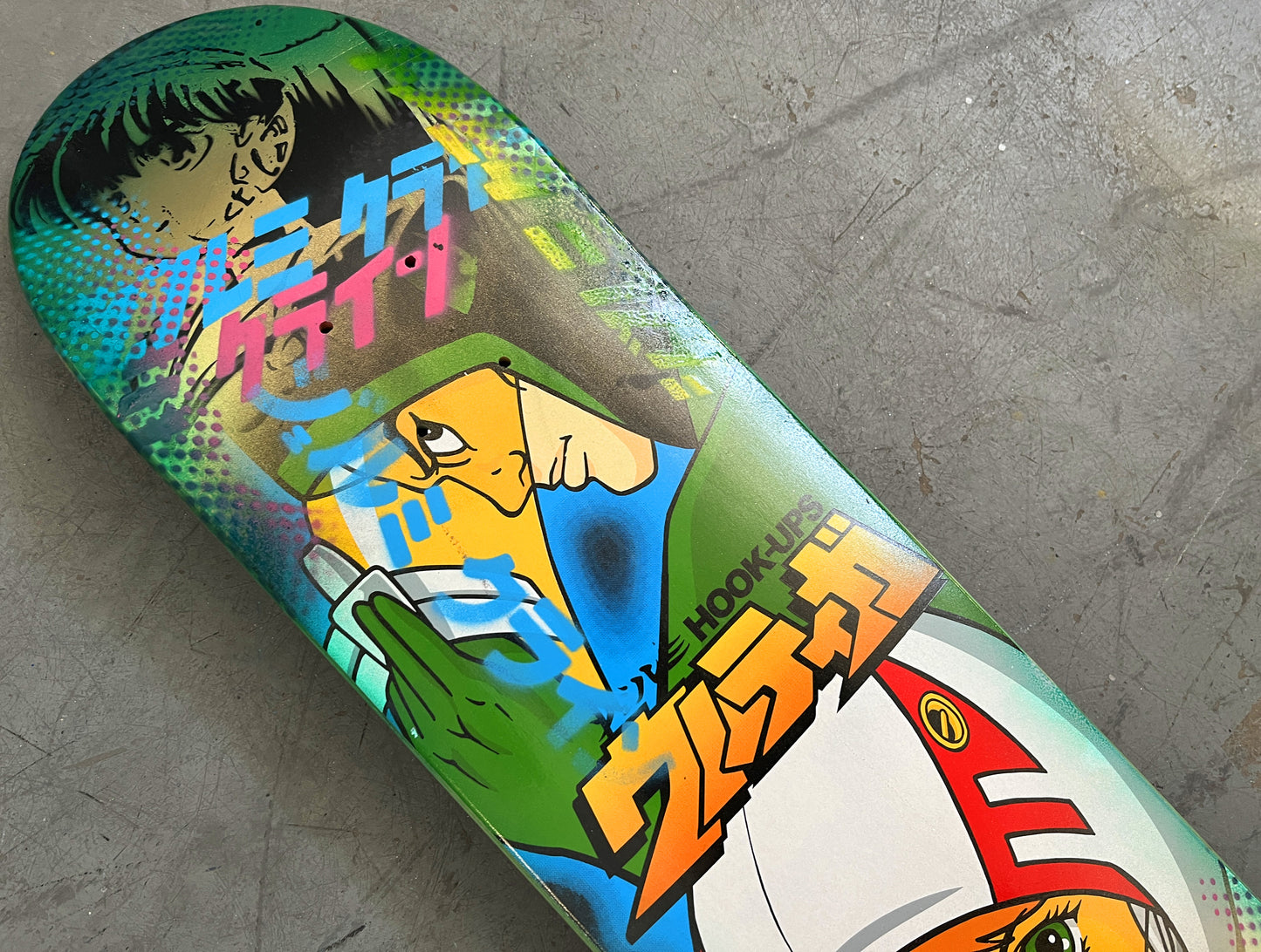 galaxy force 7.88 X 31.75 METALLIC GOLD/GREEN ANODIZED MIXED PROCESS SIGNED 1 of 1
