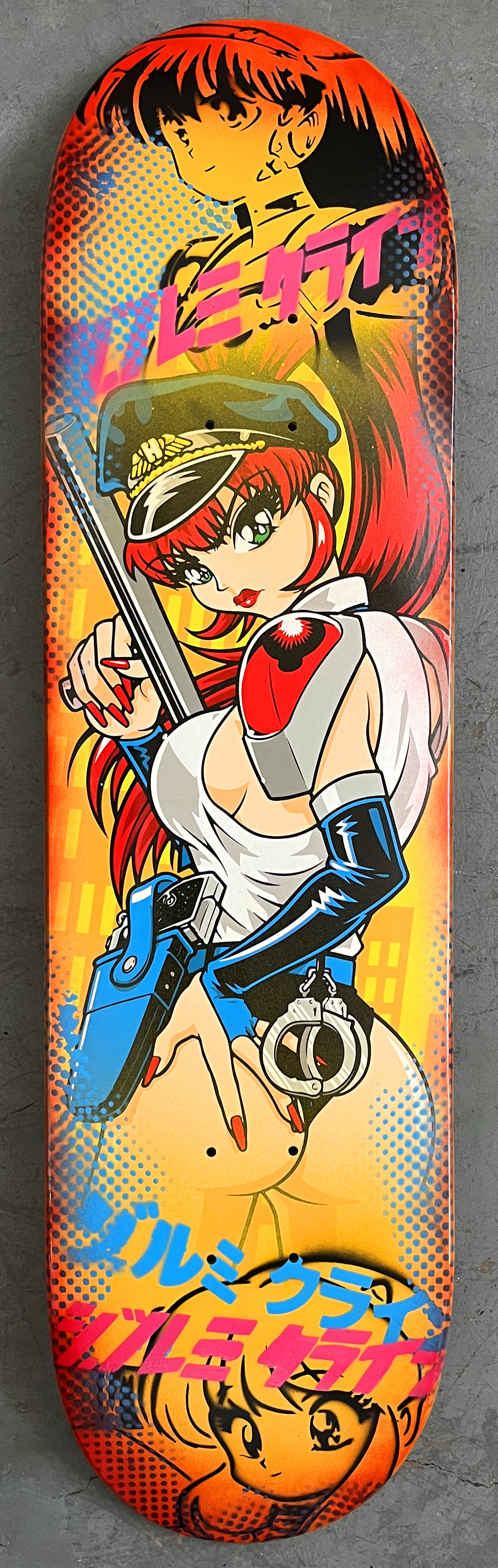 supercop 8.25 X 32.25 YELLOW/RED ANODIZED MIXED PROCESS SIGNED 1 of 1