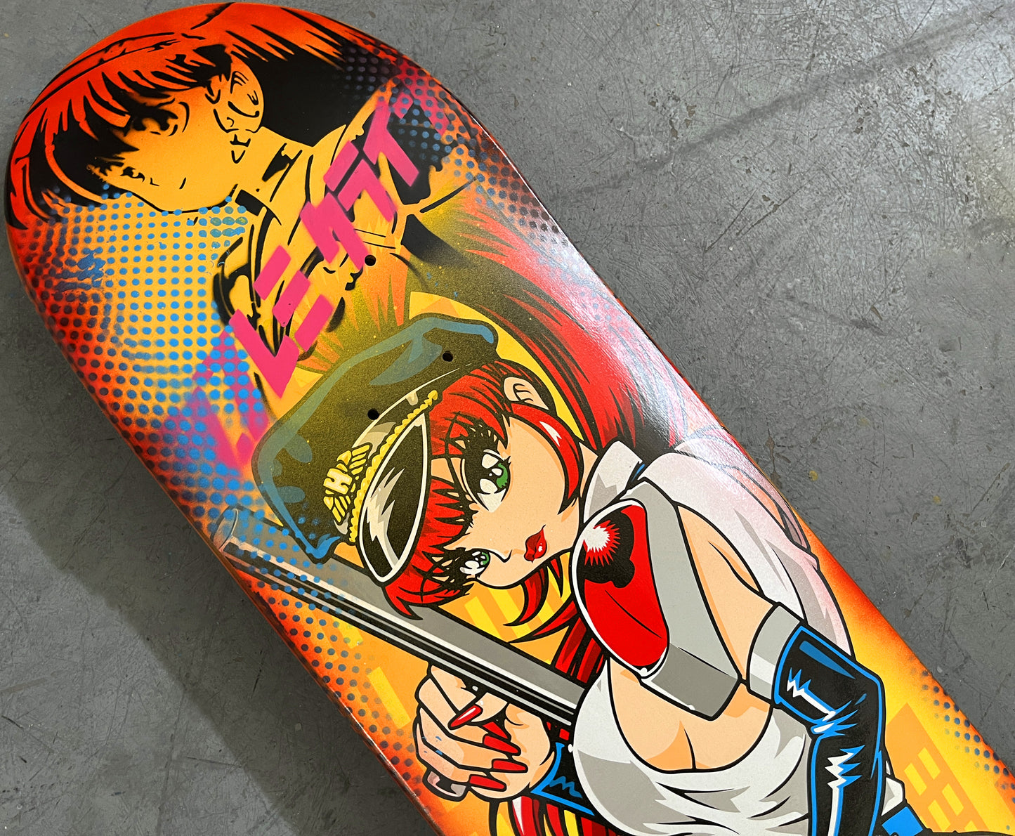 supercop 8.25 X 32.25 YELLOW/RED ANODIZED MIXED PROCESS SIGNED 1 of 1