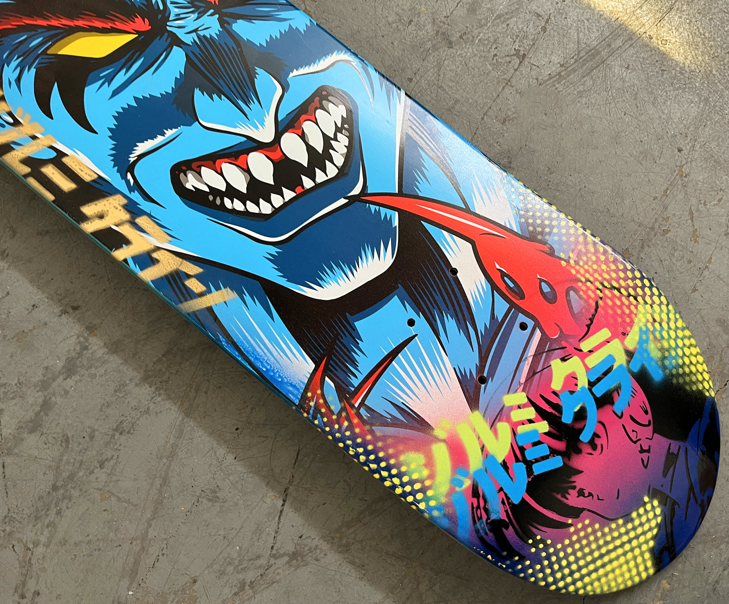 demon hunter 8.0 X 31.75 PINK/PURPLE ANODIZED MIXED PROCESS SIGNED 1 of 1
