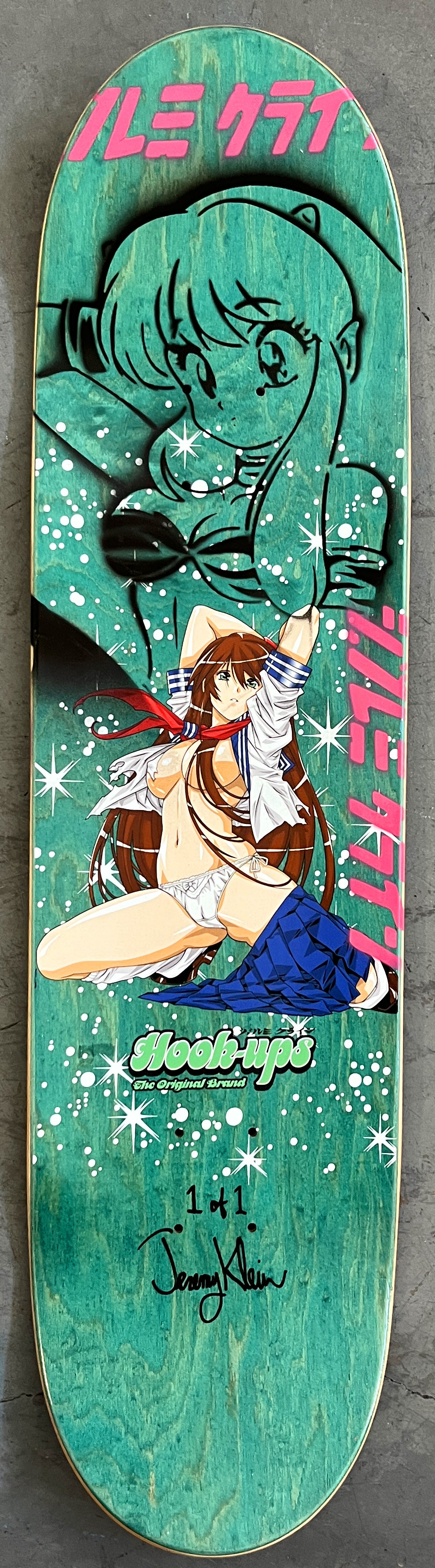 battle school girl 8.25 X 32.25 BLUE ANODIZED MIXED PROCESS SIGNED 1 of 1