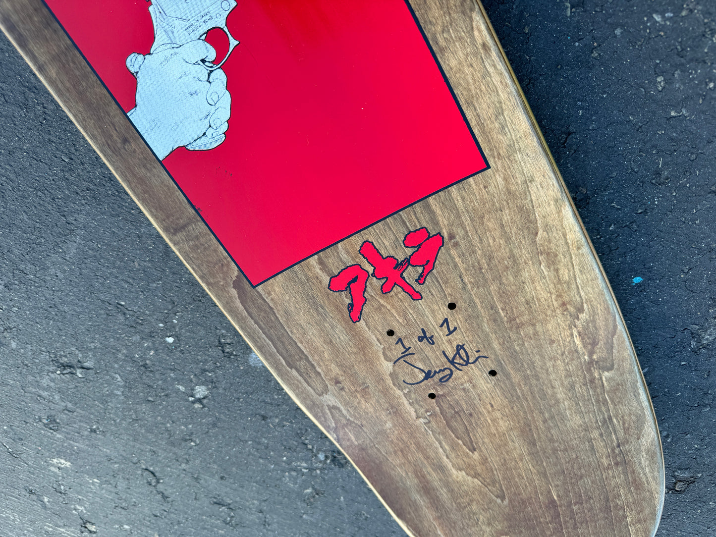 kaneda 8.0 X 31.75 TEAL/BLUE SIGNED 1 OF 1