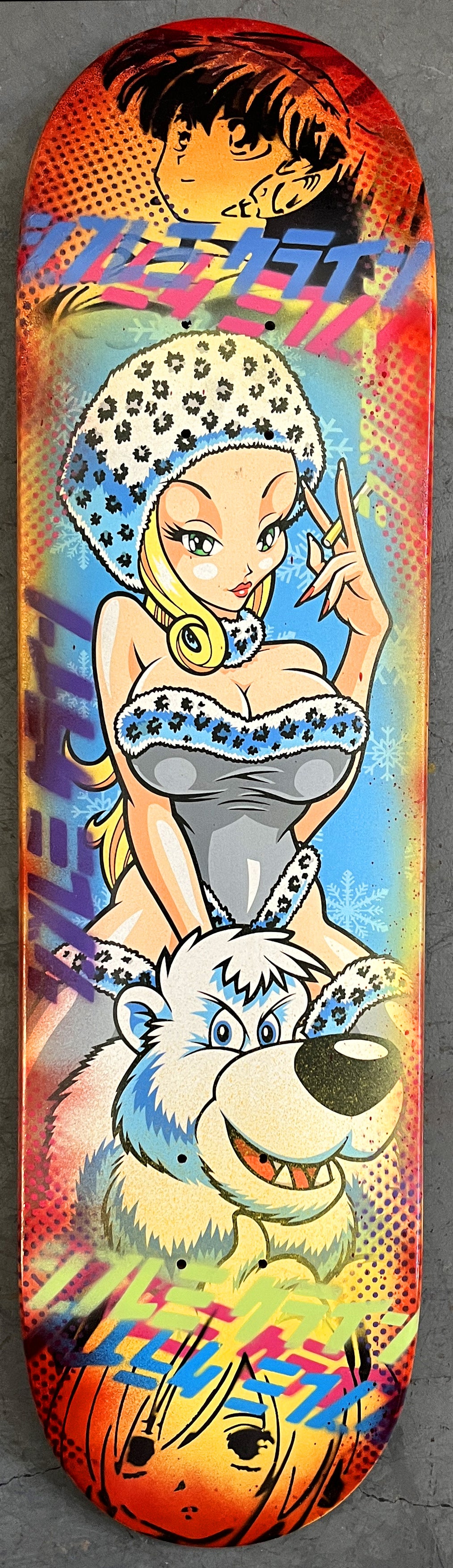 polar girl 8.25 X 32.25 YELLOW/RED ANODIZED MIXED PROCESS SIGNED 1 of 1