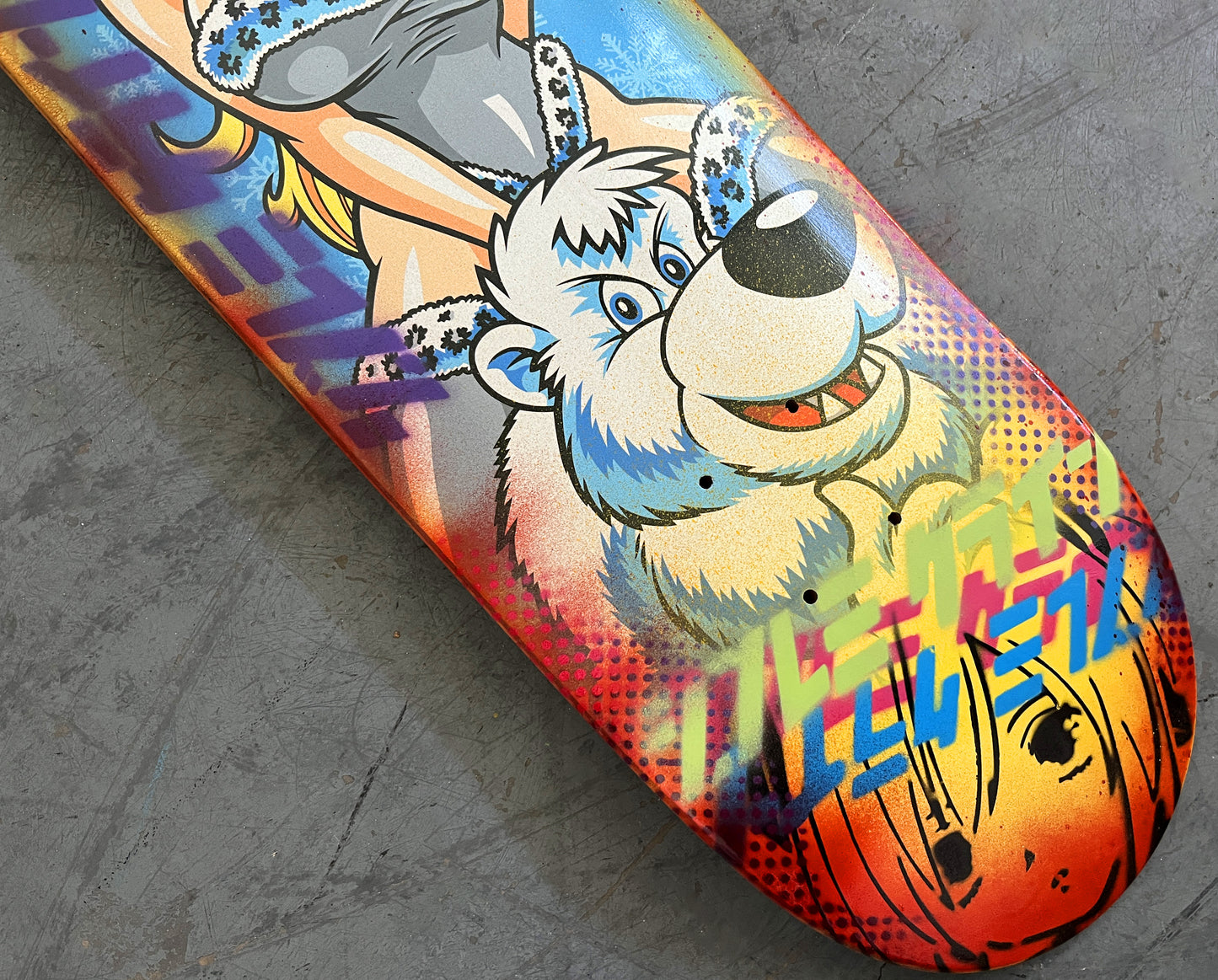 polar girl 8.25 X 32.25 YELLOW/RED ANODIZED MIXED PROCESS SIGNED 1 of 1
