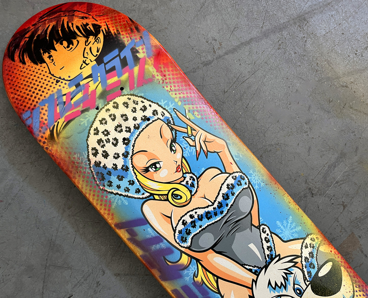 polar girl 8.25 X 32.25 YELLOW/RED ANODIZED MIXED PROCESS SIGNED 1 of 1