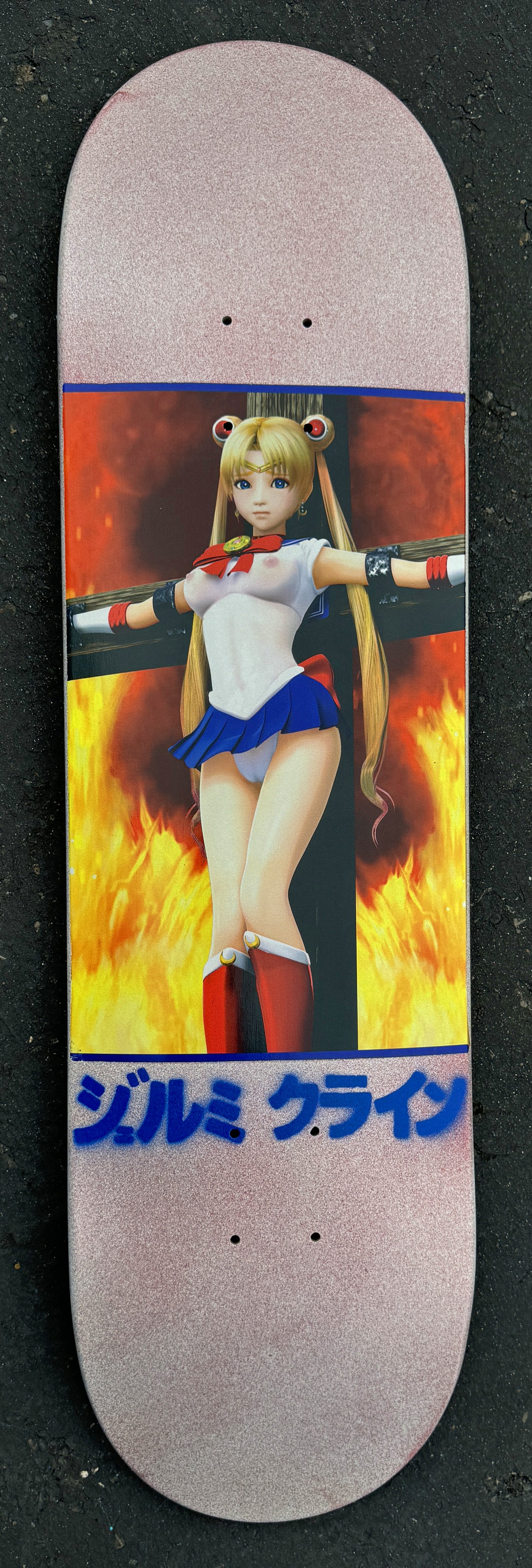 eternal moon RED/WHITE GLITTER 8.5 X 32 SIGNED 1 OF 1