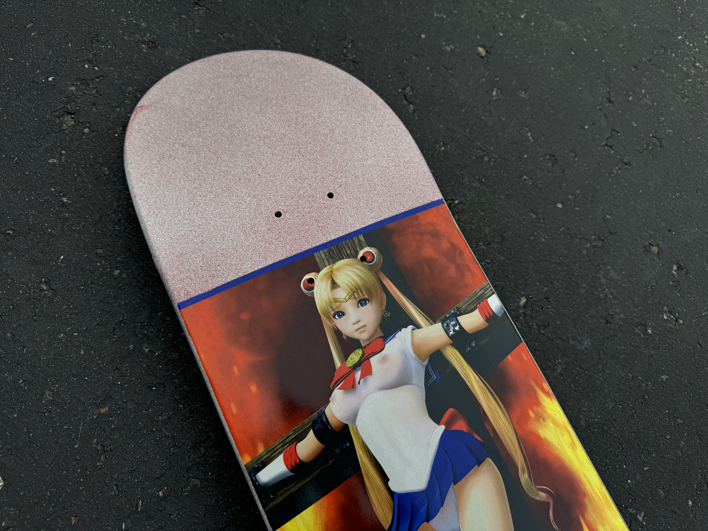 eternal moon RED/WHITE GLITTER 8.5 X 32 SIGNED 1 OF 1