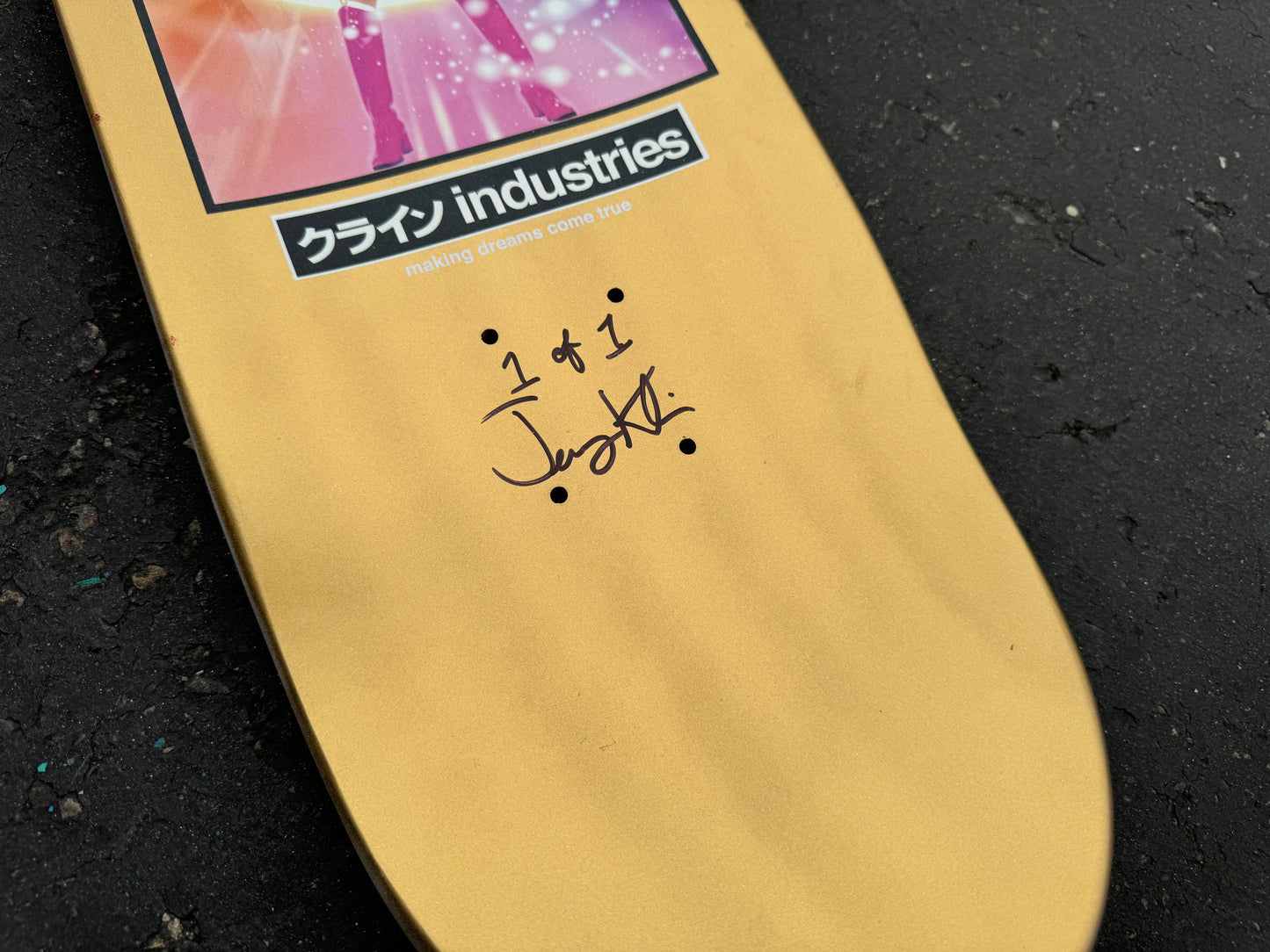 eternal moon RED/WHITE GLITTER 8.5 X 32 SIGNED 1 OF 1