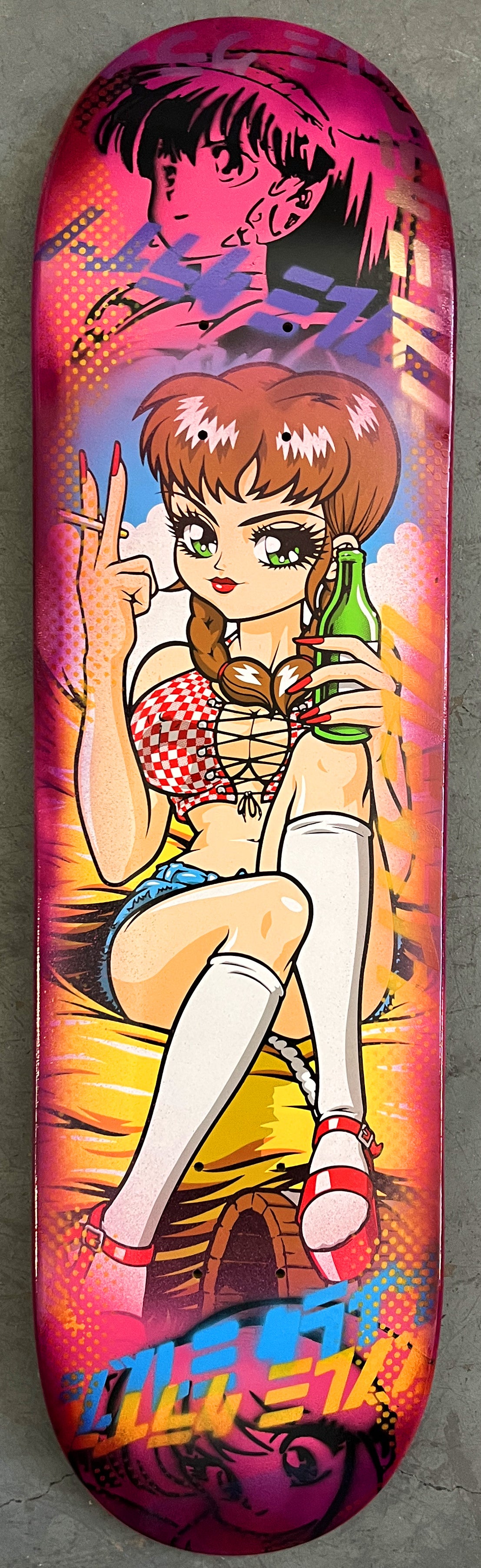 mary jane 8.25 X 32.25 PINK/RED ANODIZED MIXED PROCESS SIGNED 1 of 1