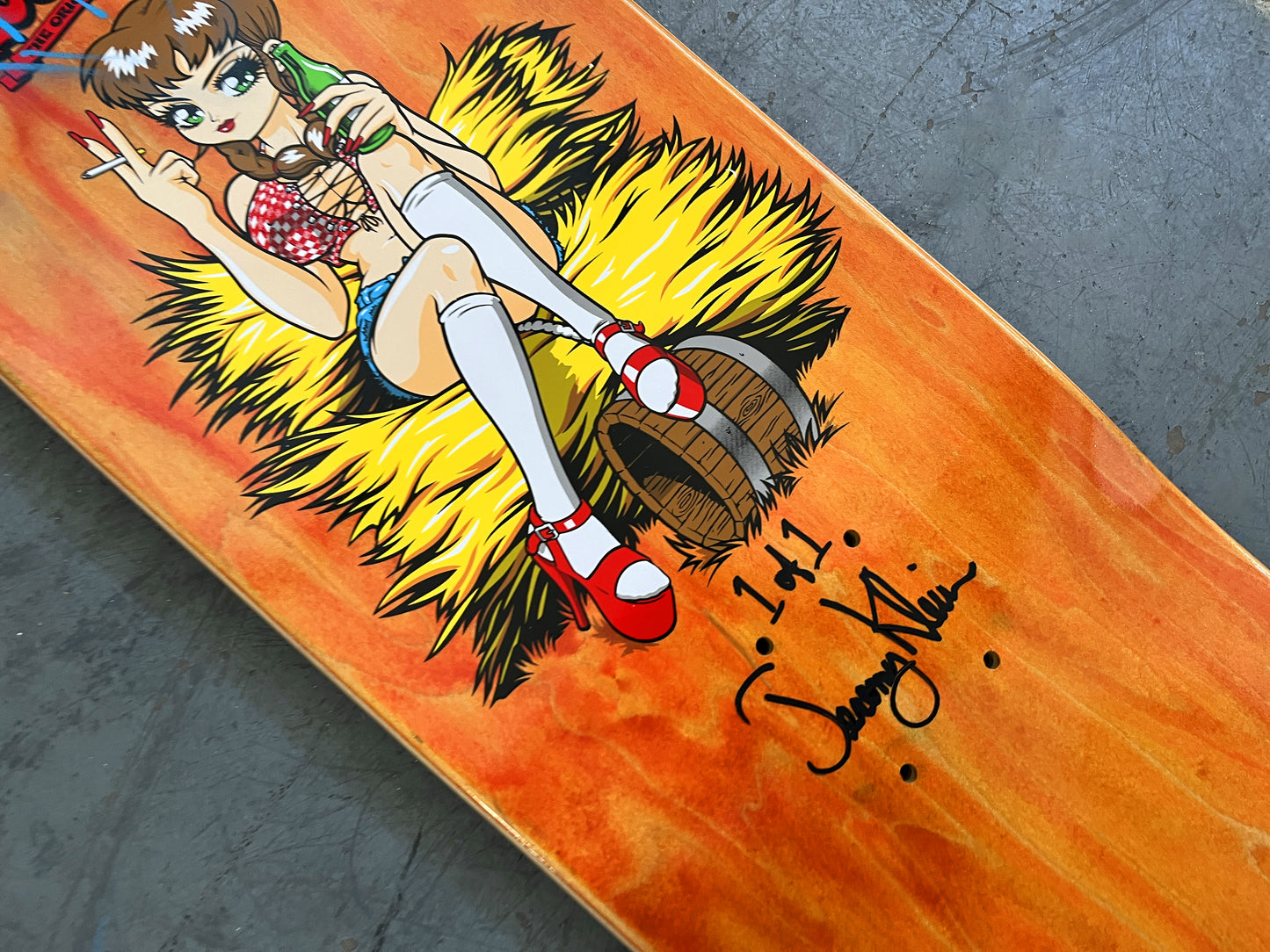 mary jane 8.25 X 32.25 PINK/RED ANODIZED MIXED PROCESS SIGNED 1 of 1