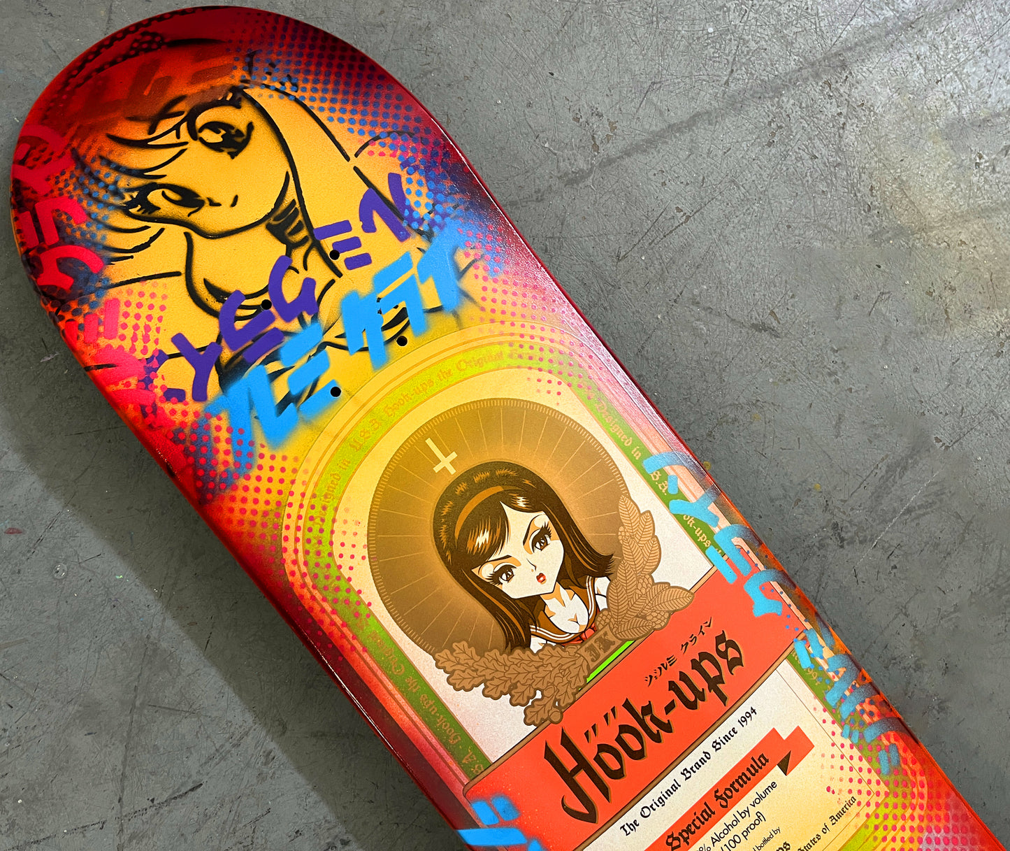jager 8.5 X 32.25 YELLOW/RED/PURPLE ANODIZED MIXED PROCESS SIGNED 1 of 1