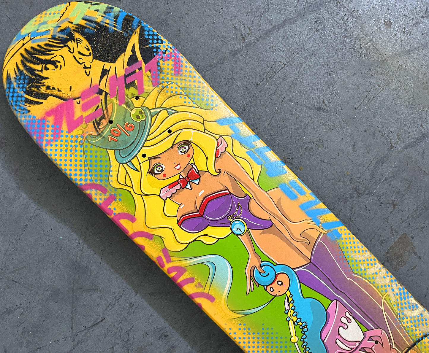 mad hatter 7.88 X 31.75 YELLOW ANODIZED MIXED PROCESS SIGNED 1 of 1