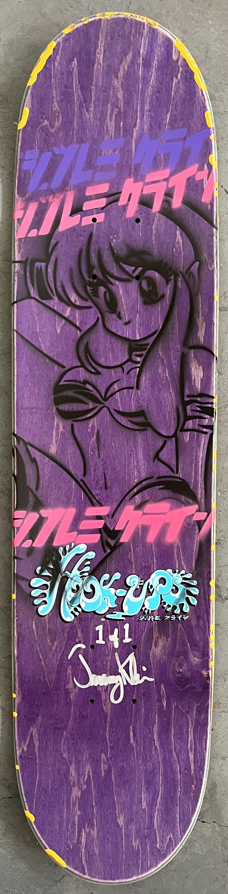mad hatter 7.88 X 31.75 YELLOW ANODIZED MIXED PROCESS SIGNED 1 of 1