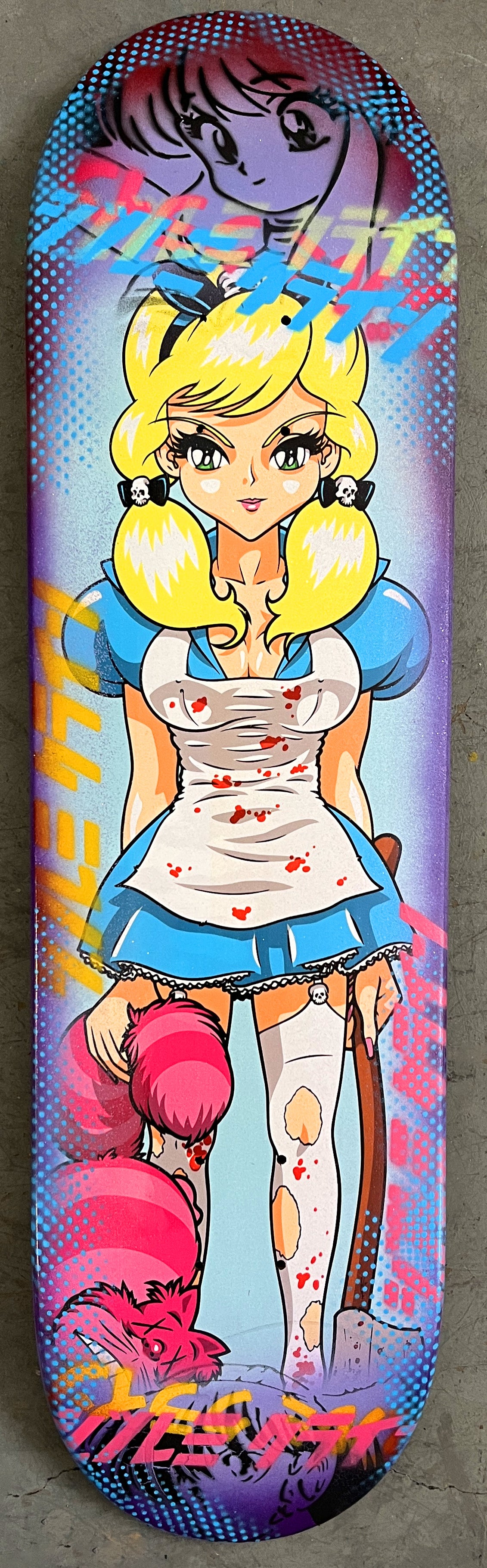 evil alice 8.5 X 32.25 LILAC GLITTER /PURPLE ANODIZED MIXED PROCESS SIGNED 1 of 1