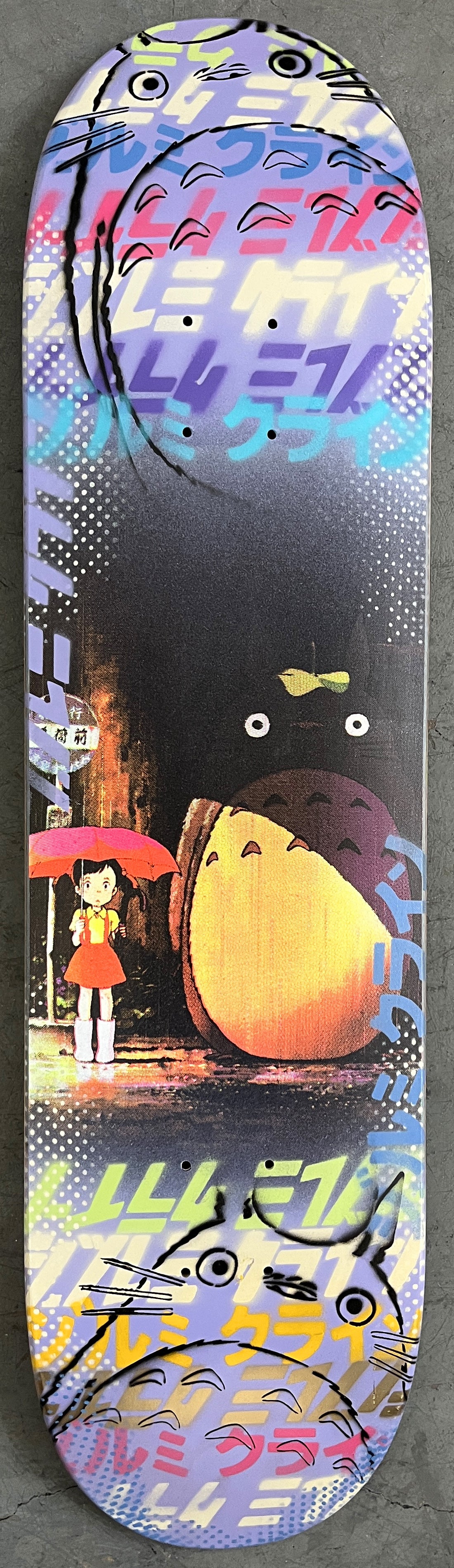 totoro collage 8.0 X 31.75 LILAC PURPLE MIXED PROCESS SIGNED 1 of 1