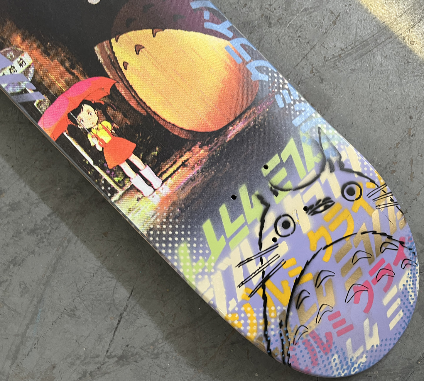 totoro collage 8.0 X 31.75 LILAC PURPLE MIXED PROCESS SIGNED 1 of 1