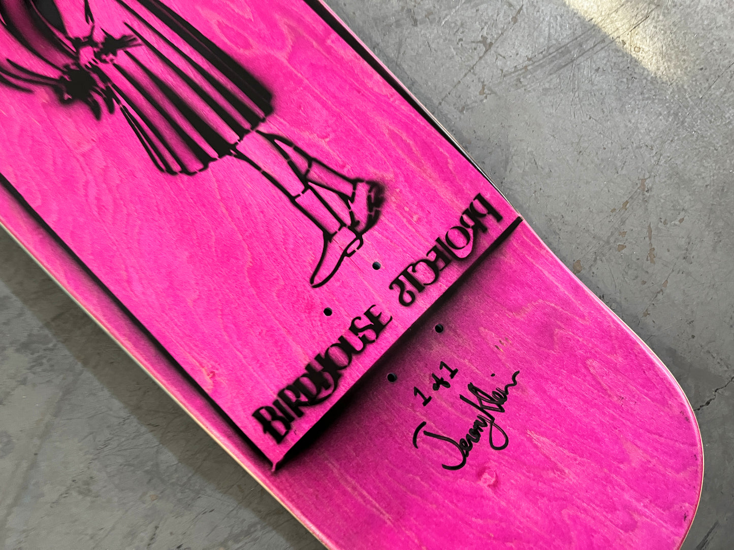 anime girl HAND PAINTED 9.5 X 32.25 BLUE MIXED PROCESS SIGNED 1 of 1