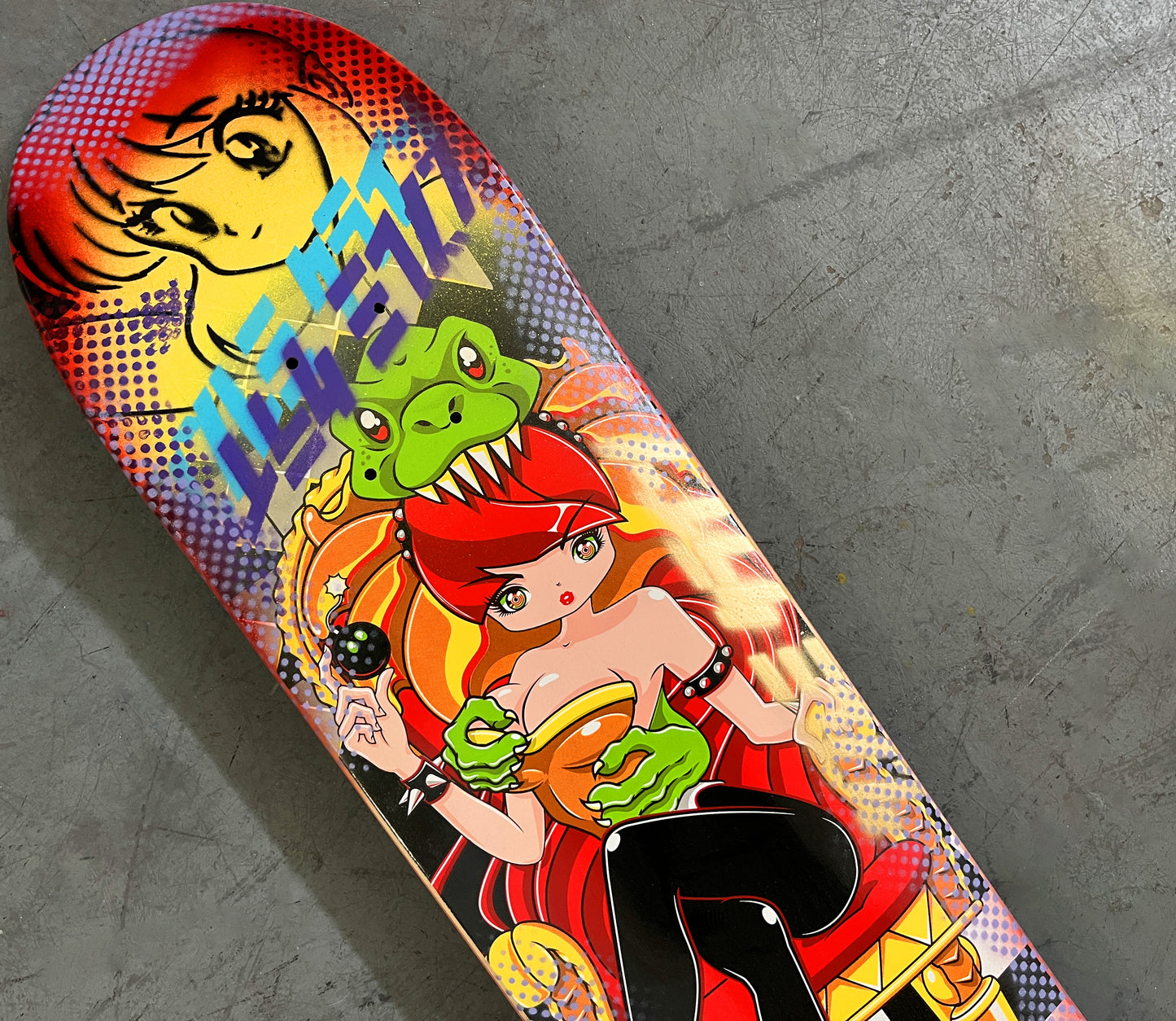 wowser 7.88 X 31.75 YELLOW/RED ANODIZED MIXED PROCESS SIGNED 1 of 1