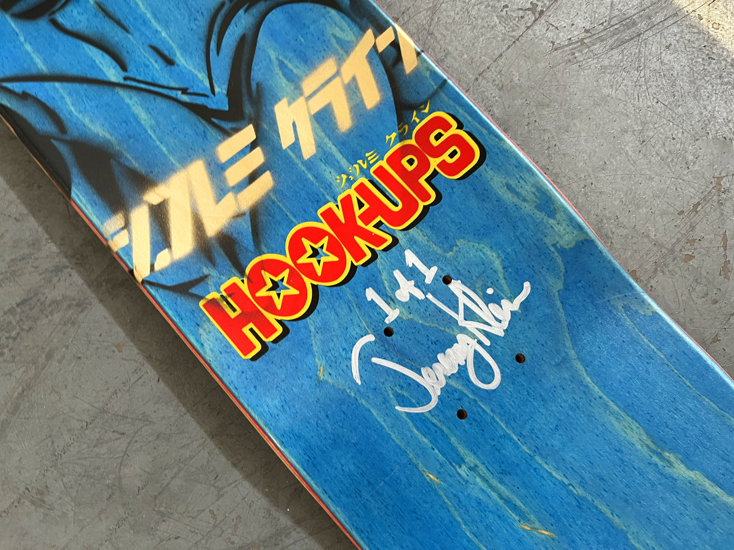 wowser 7.88 X 31.75 YELLOW/RED ANODIZED MIXED PROCESS SIGNED 1 of 1