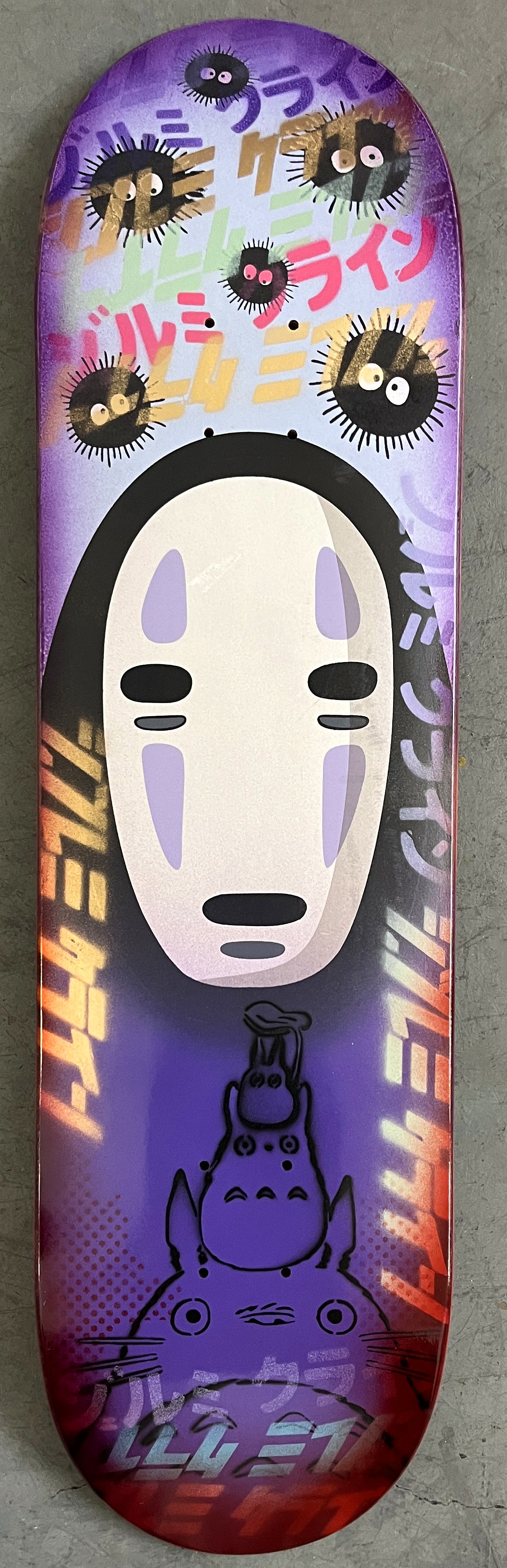 no face totoro 8.5 X 32.25 PURPLE/PURPLE ANODIZED MIXED PROCESS SIGNED 1 of 1