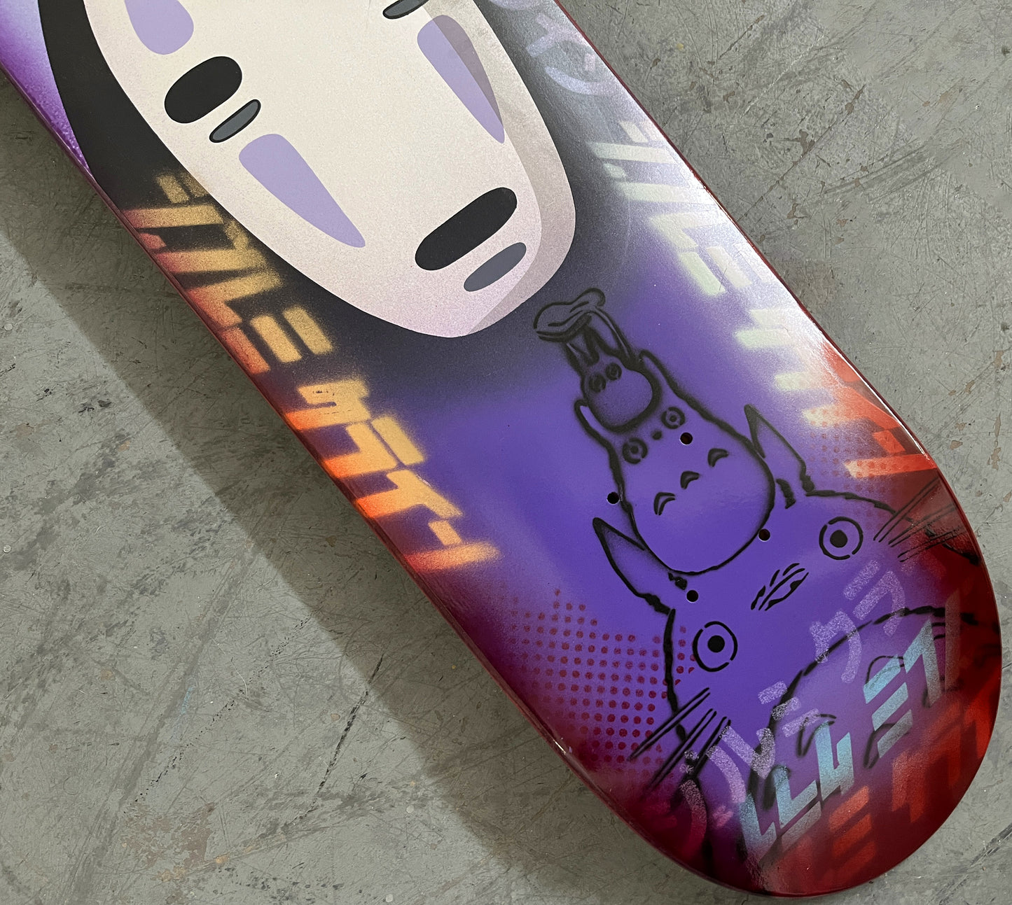 no face totoro 8.5 X 32.25 PURPLE/PURPLE ANODIZED MIXED PROCESS SIGNED 1 of 1