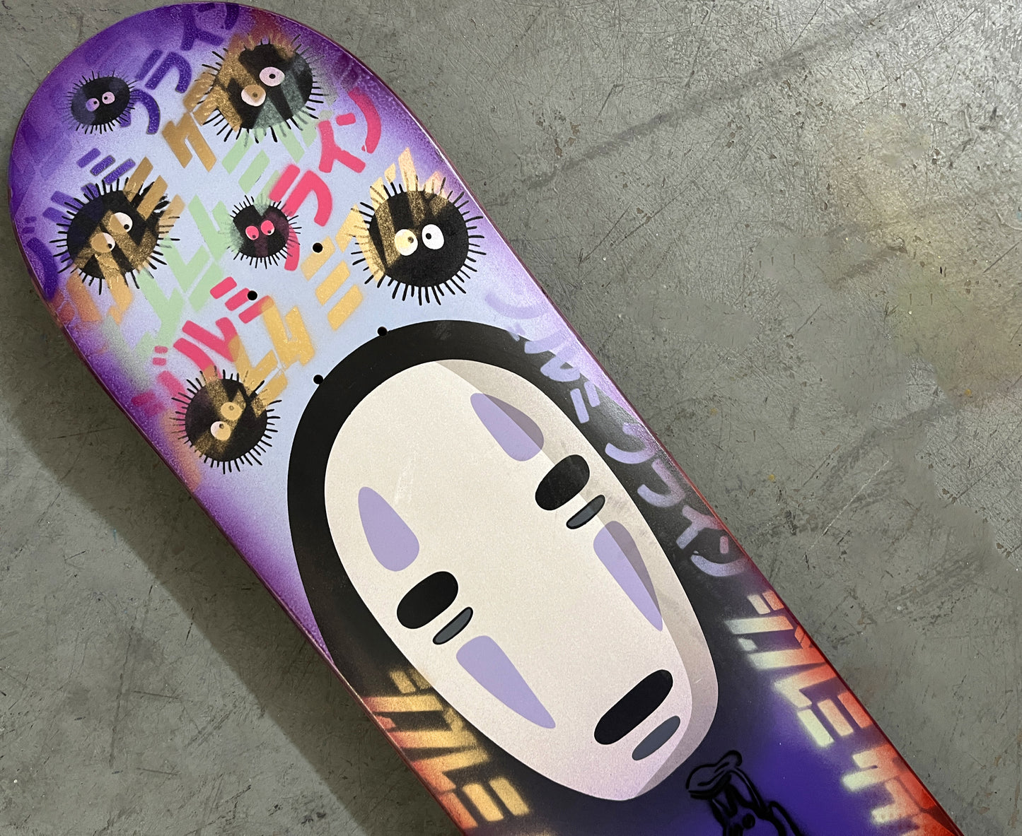 no face totoro 8.5 X 32.25 PURPLE/PURPLE ANODIZED MIXED PROCESS SIGNED 1 of 1