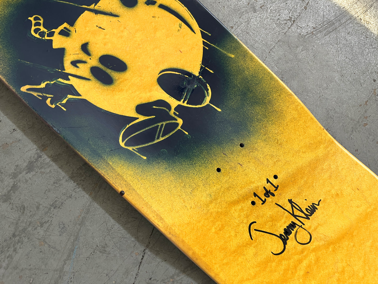 mario bombs HAND PAINTED 9.5 X 32.25 FRENCH BLUE MIXED PROCESS SIGNED 1 of 1