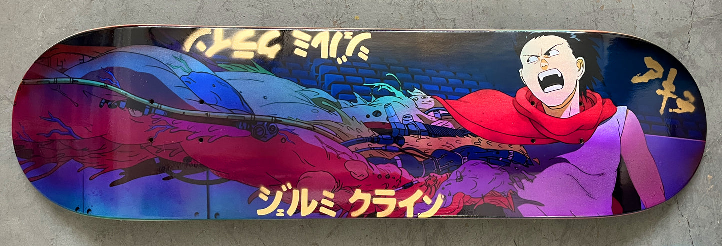 tetsuo mutation 8.25 X 32.25 BLUE/PURPLE ANODIZED MIXED PROCESS SIGNED 1 of 1