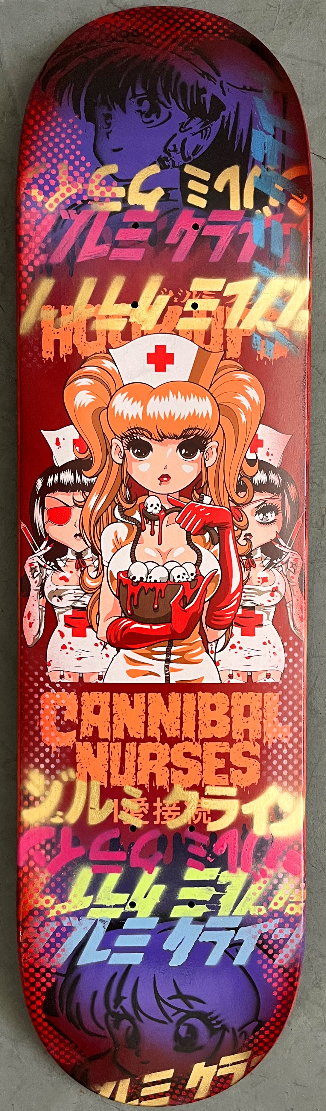cannibal nurses 8 X 31.75 PINK/PURPLE ANODIZED MIXED PROCESS SIGNED 1 of 1